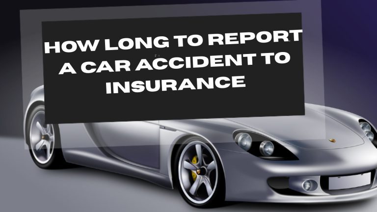 Report a Car Accident to Insurance